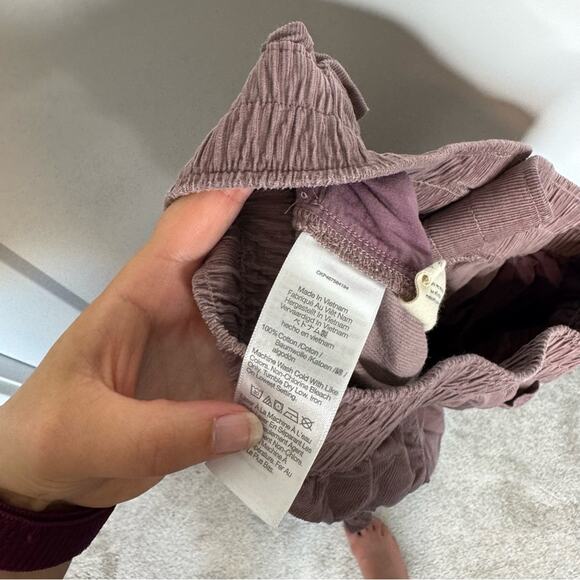 Madewell Corduroy Pull On Tapered Ankle Pants Purple High Rise Size Small - Picture 8 of 8